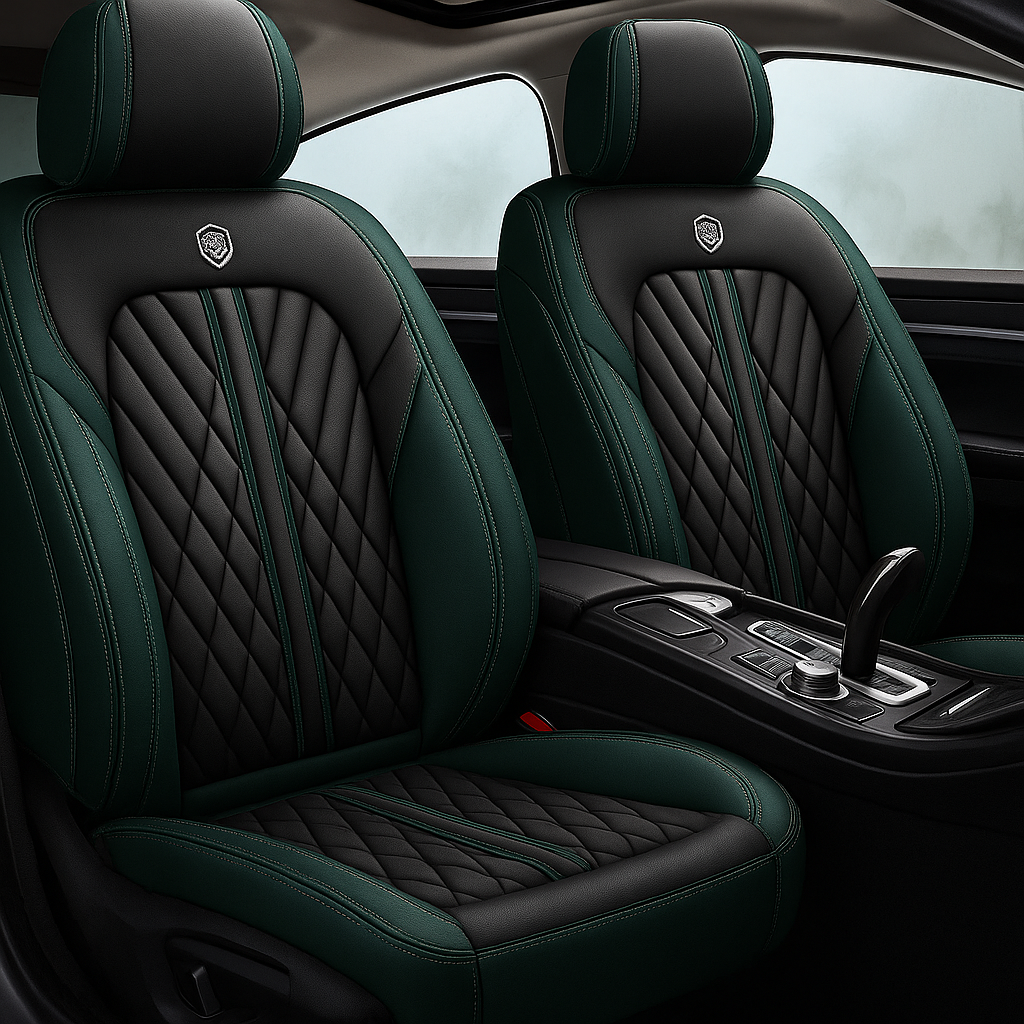 Green & Black Car Seat Covers
