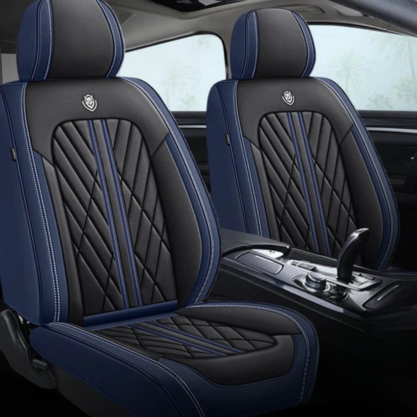 Black & Navy Car Seat Covers