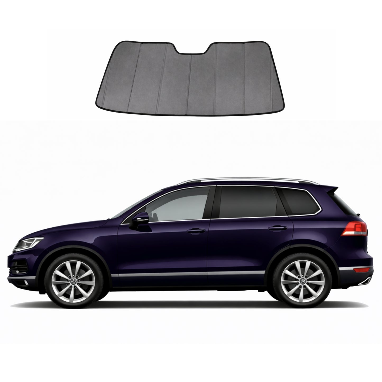 Volkswagen Touareg 2nd Generation Front Windscreen Sun Shade (7P; 2010-2018)