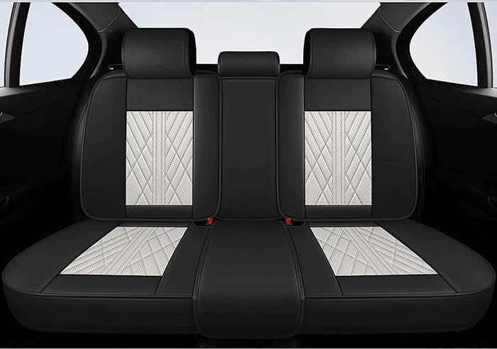 Beige & Black Car Seat Covers