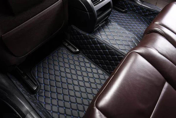 Black & Blue Stitching Custom Car Floor Mats