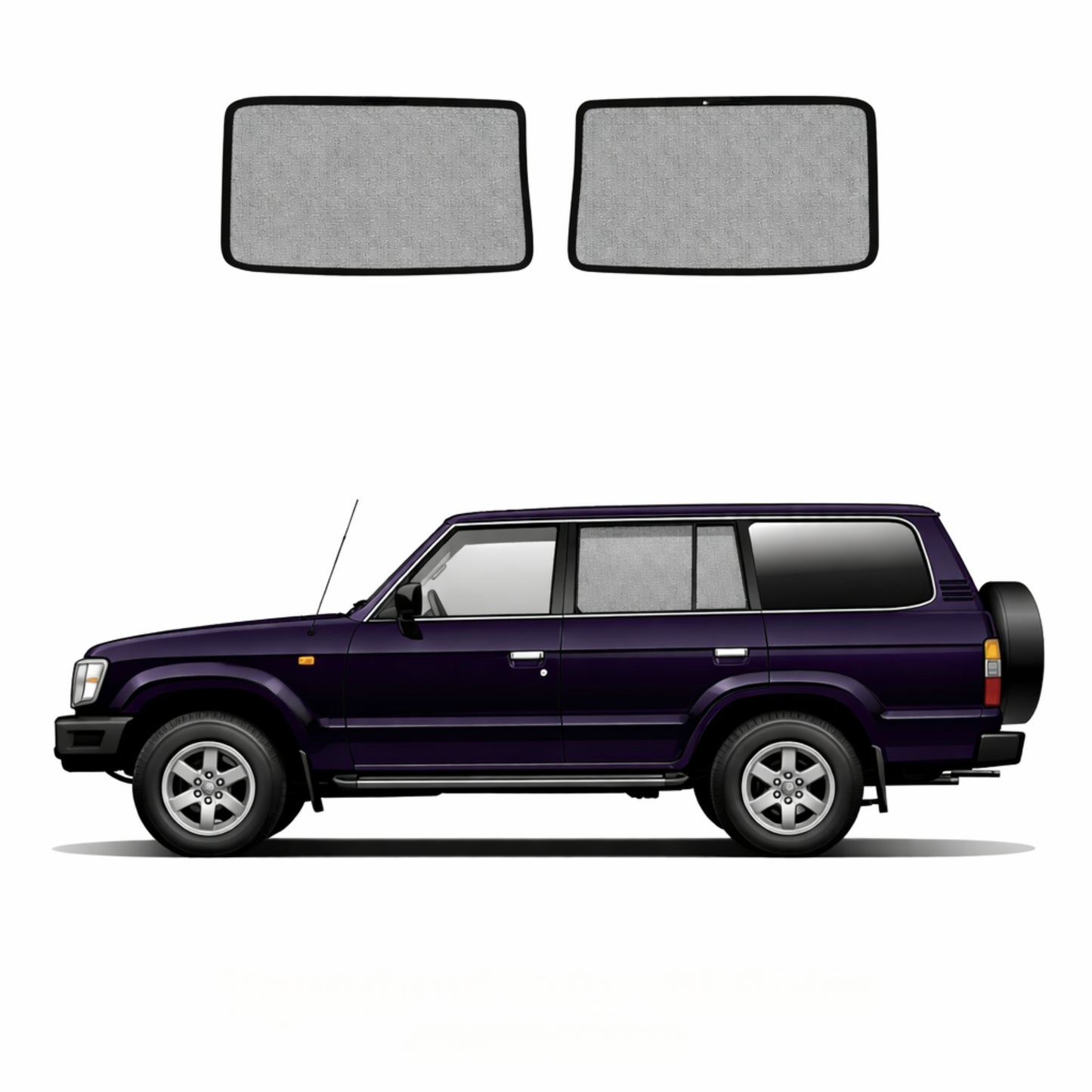 Toyota LandCruiser 80 Series Car Rear Window Shades (J80; 1990-1997)