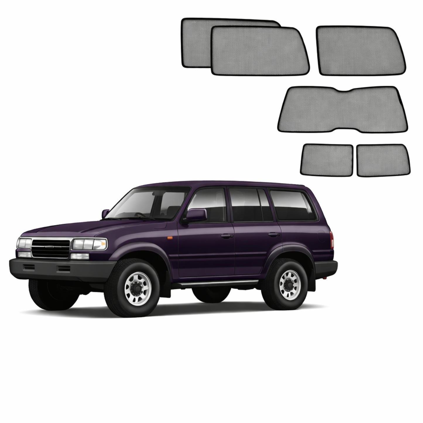 Toyota LandCruiser 80 Series Car Window Shades (J80; 1990-1997)