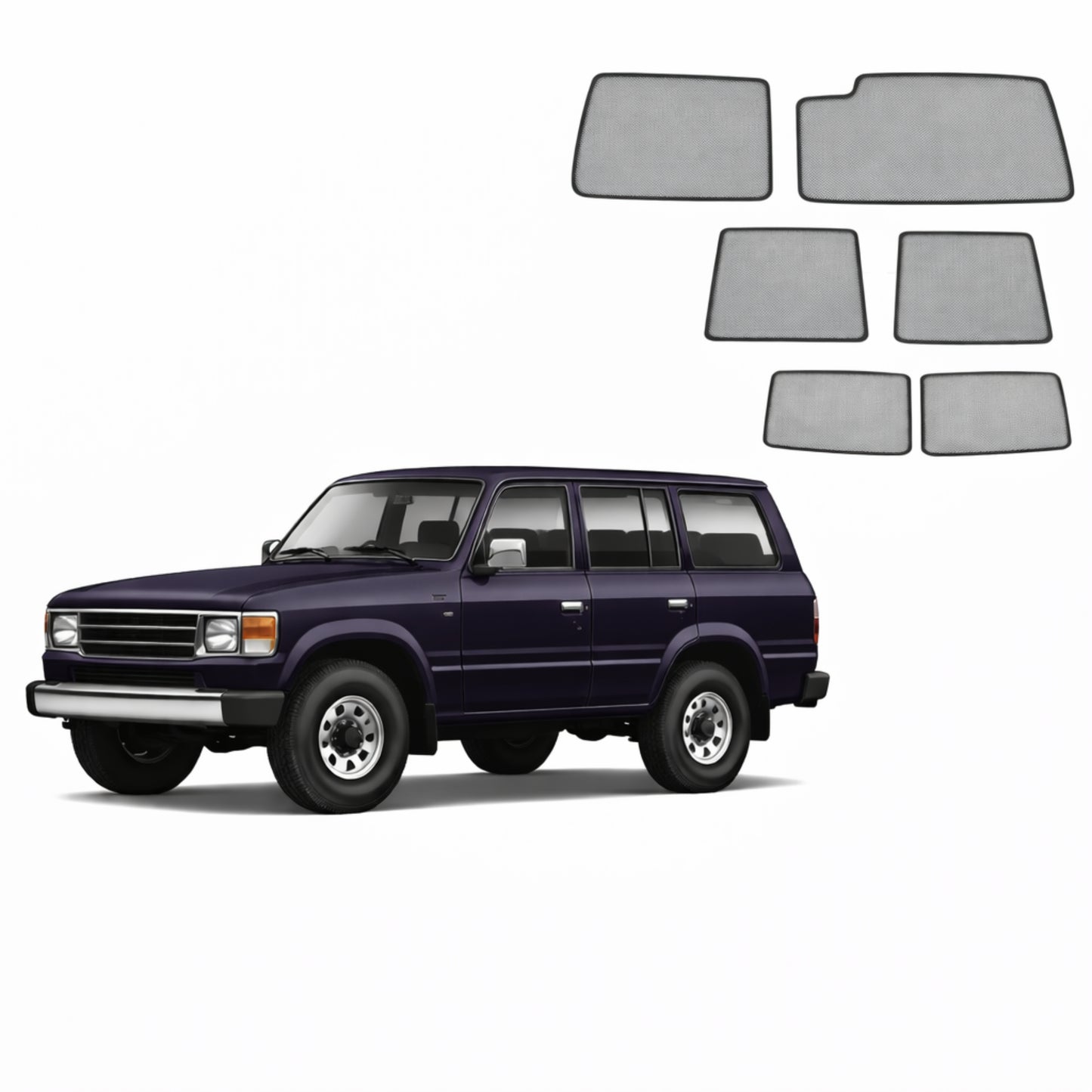 Toyota LandCruiser 60 Series Car Window Shades (J60; 1980-1992)