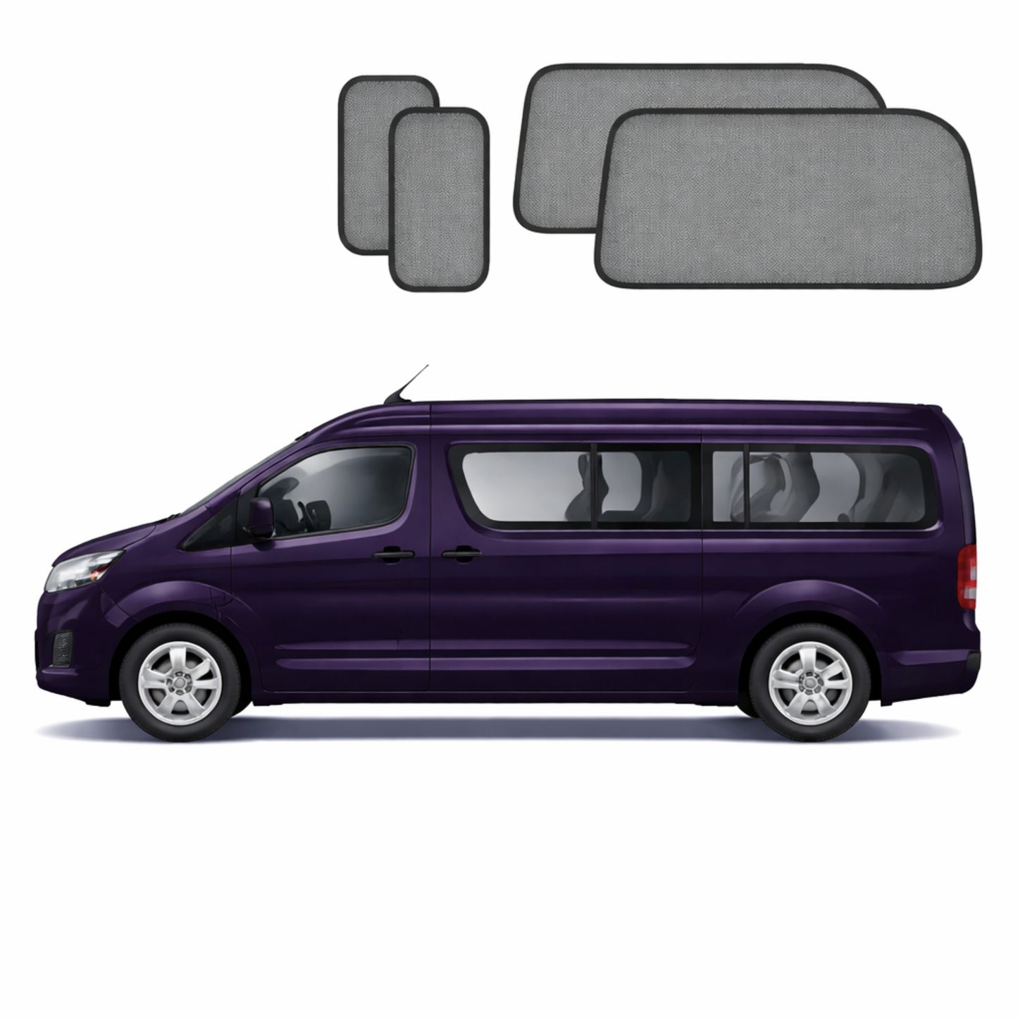 Toyota HiAce Commuter 6th Generation Car Window Shades (SLWB) (H300; 2019-Present)