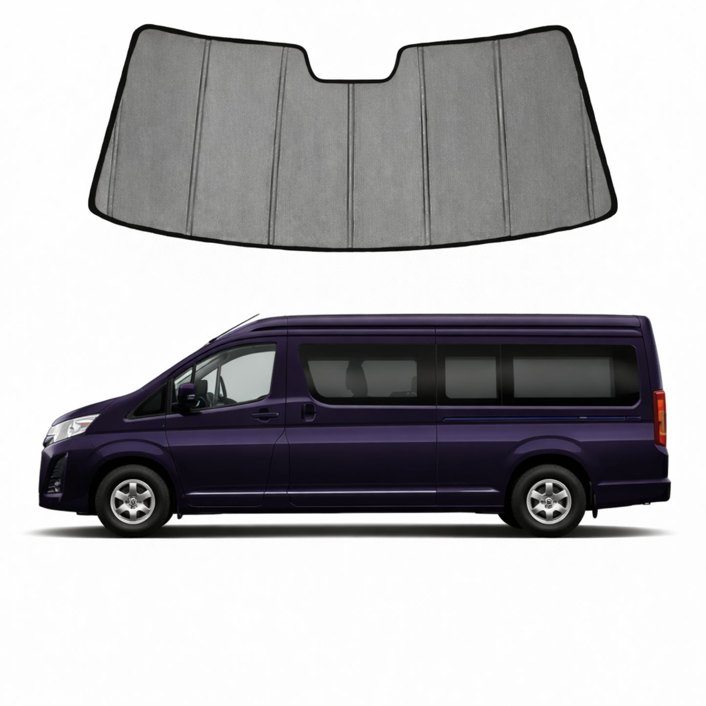 Toyota HiAce Commuter 6th Generation Front Windscreen Sun Shade (SLWB) (H300; 2019-Present)
