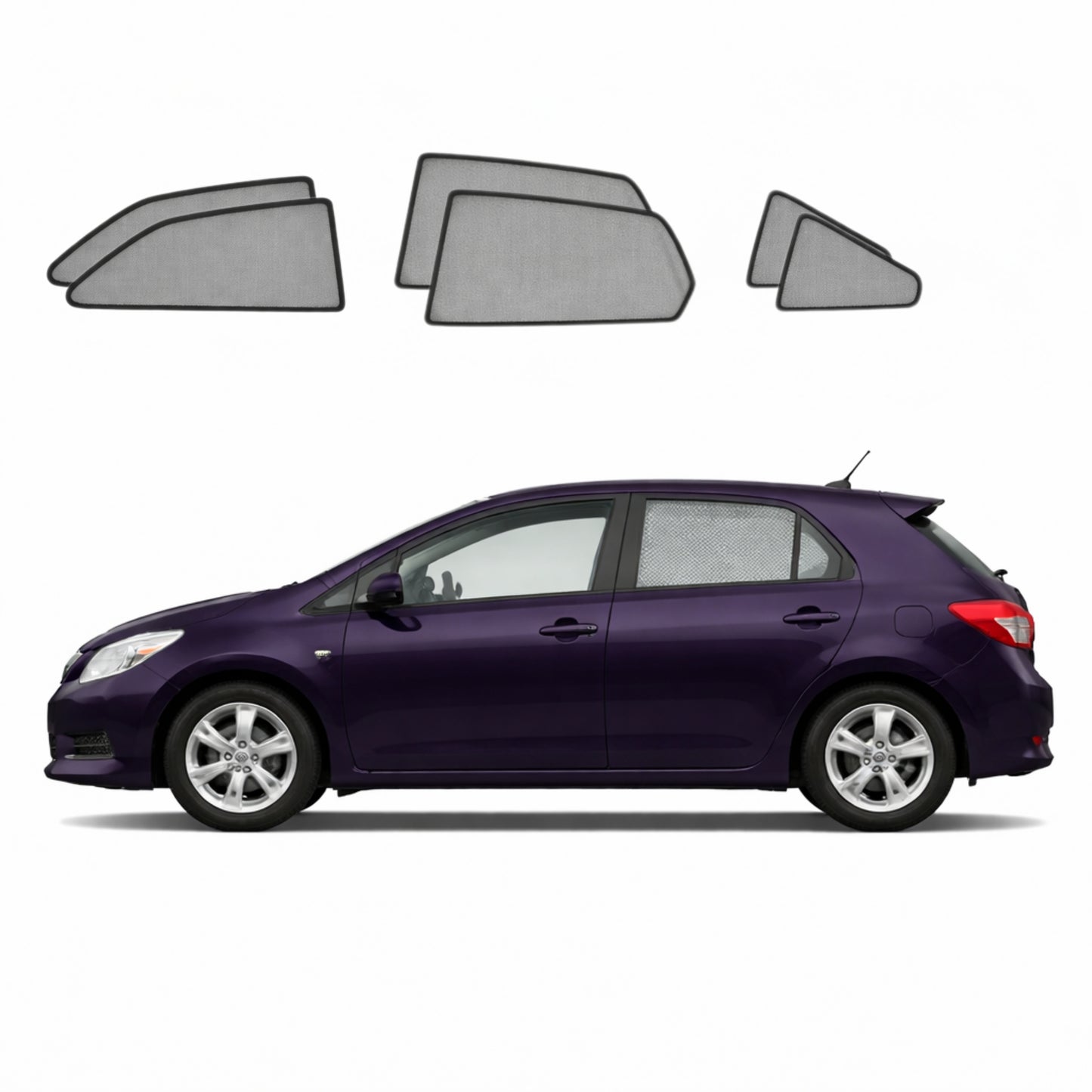 Toyota Corolla/Auris/Blade Hatchback 10th Generation Car Window Shades (E150; 2006-2012)