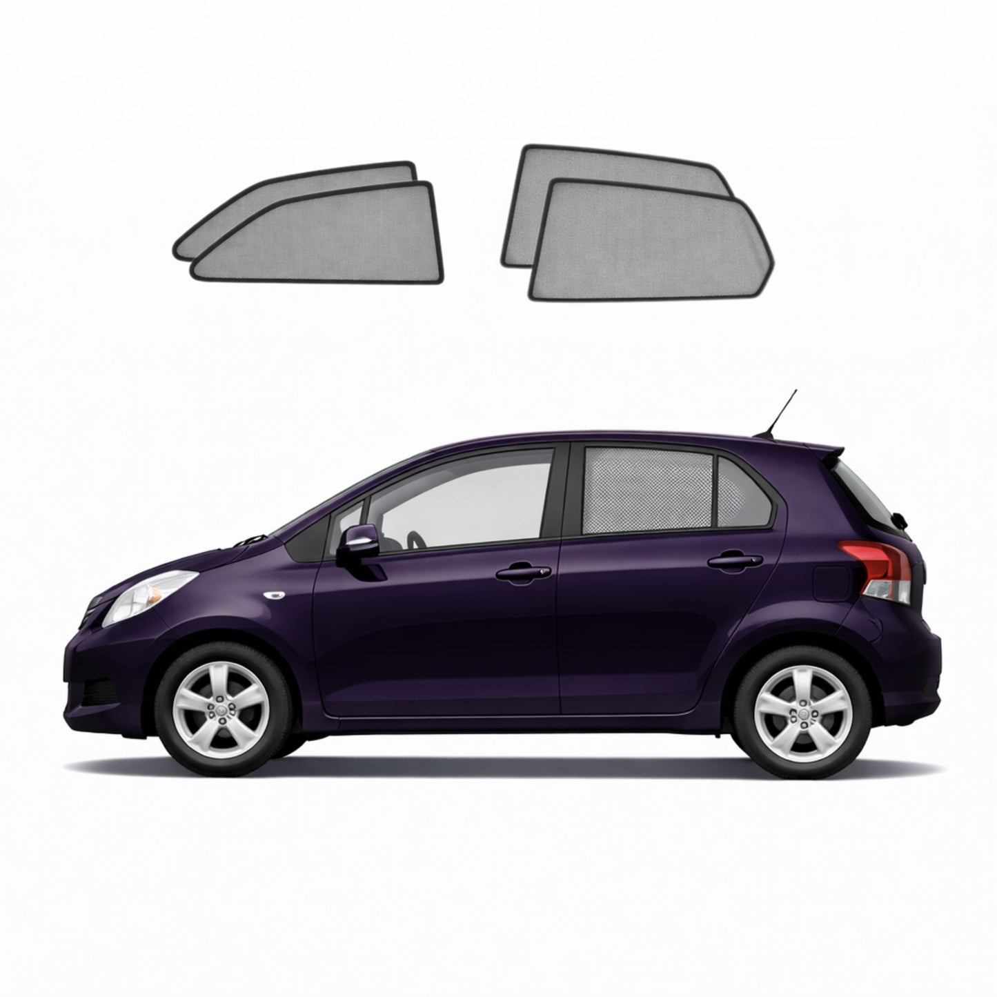 Toyota Yaris/Vitz Hatchback 2nd Generation Car Window Shades (XP90; 2006-2011)