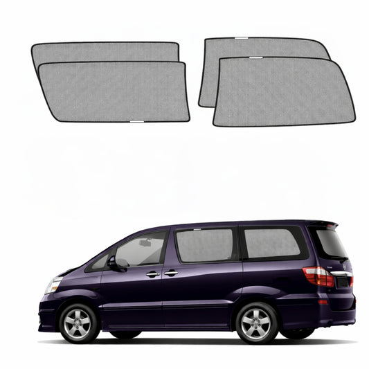Toyota Alphard 1st Generation Car Rear Window Shades (AH10; 2002-2008)