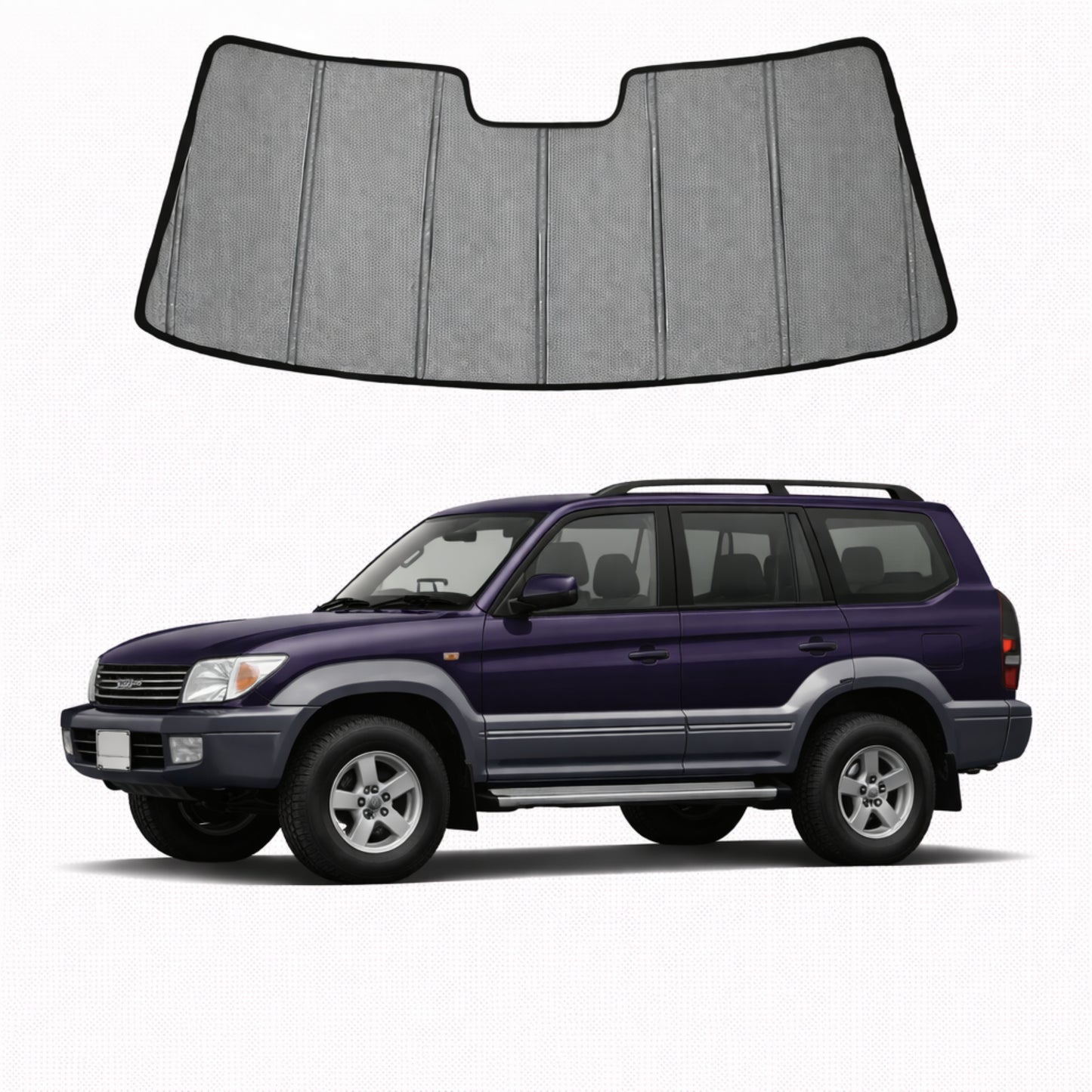 Toyota LandCruiser Prado 90/95 Series Front Windscreen Sun Shade (J90/J95; 1996-2002)
