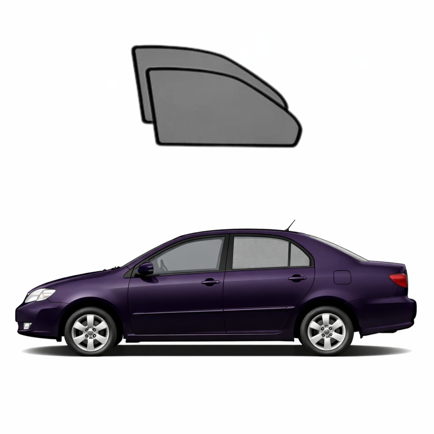 Toyota Corolla Sedan 9th Generation Car Rear Window Shades (E120/E130; 2000-2007)