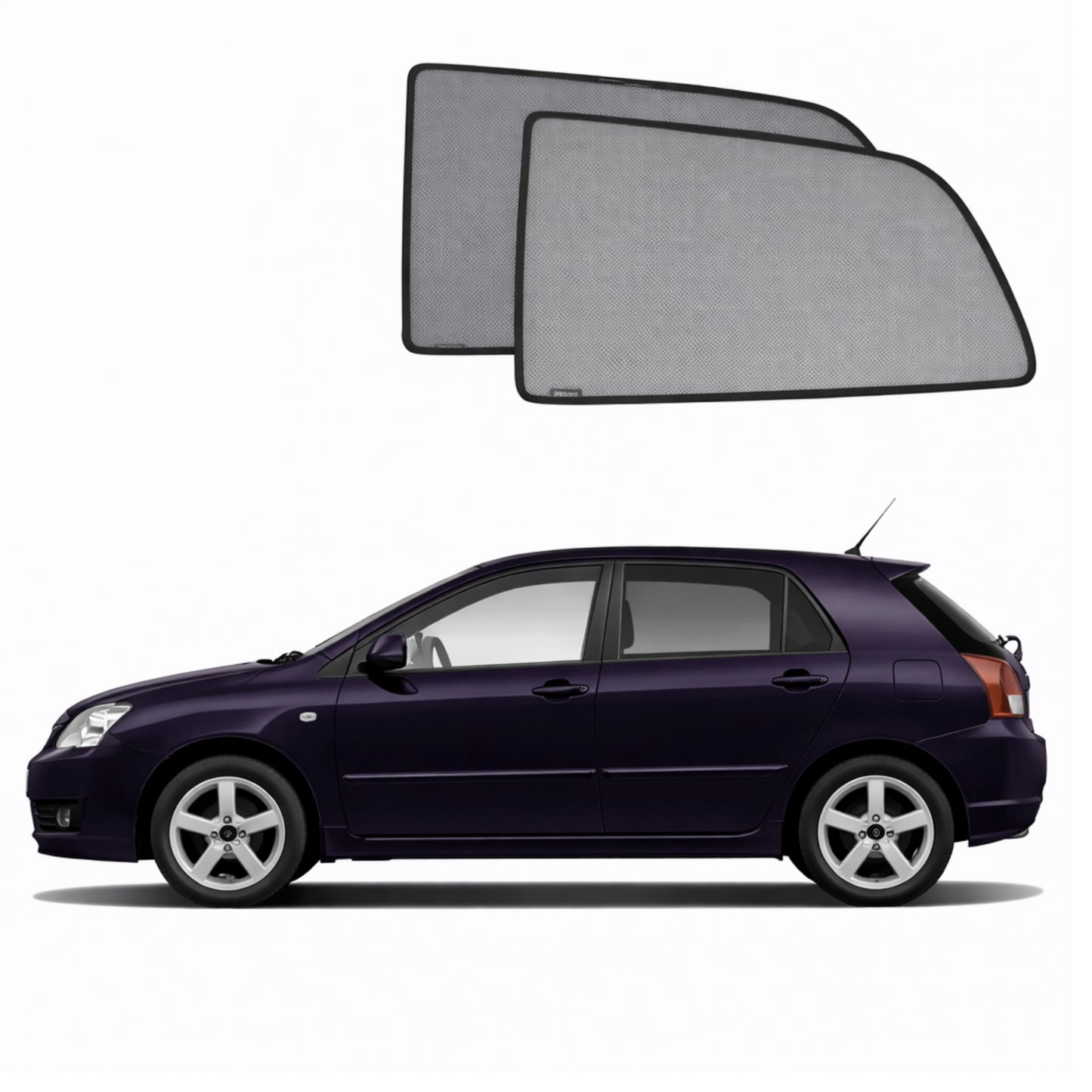 Toyota Corolla Hatchback 9th Generation Car Rear Window Shades (E120/E130; 2000-2007)