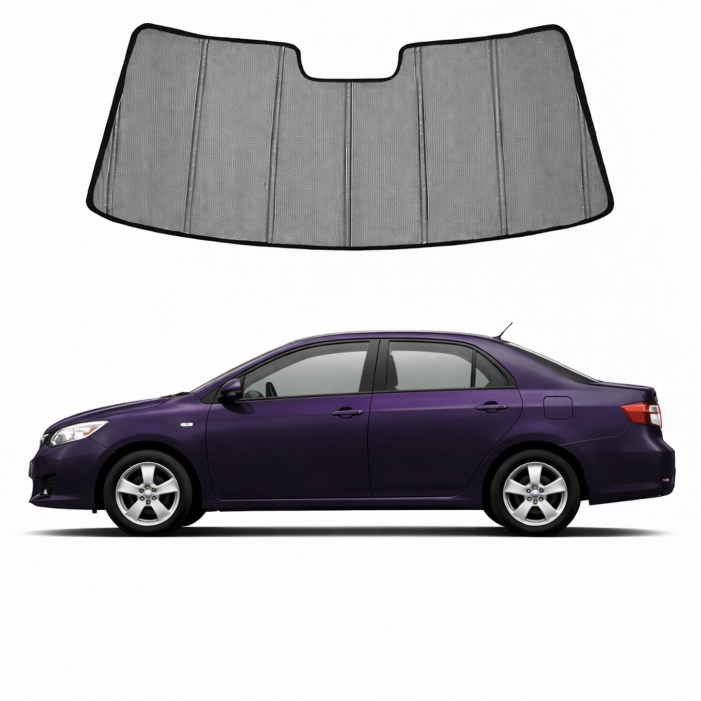 Toyota Corolla Sedan 10th Generation Front Windscreen Sun Shade (E140/E150; 2006-2013)