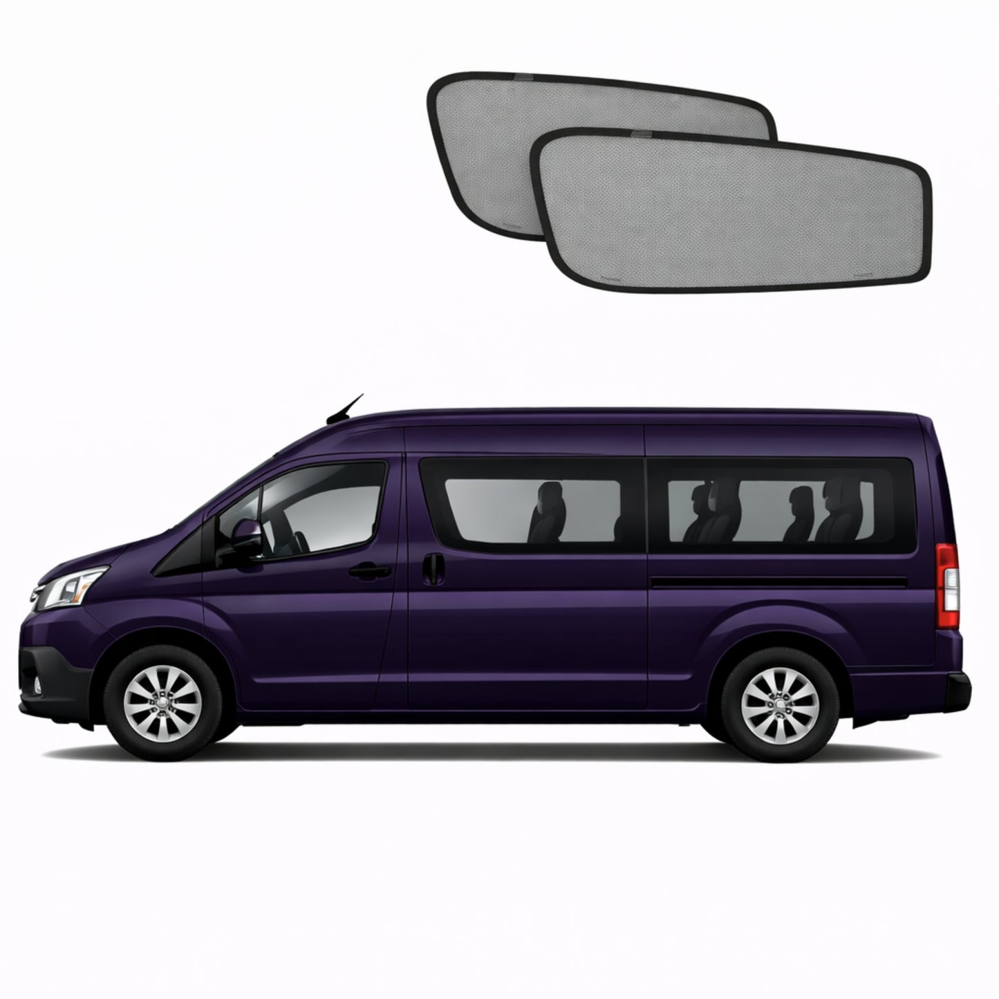 Toyota HiAce Commuter 6th Generation Sliding Door and Side Window Car Window Shades (SLWB) (H300; 2019-Present)