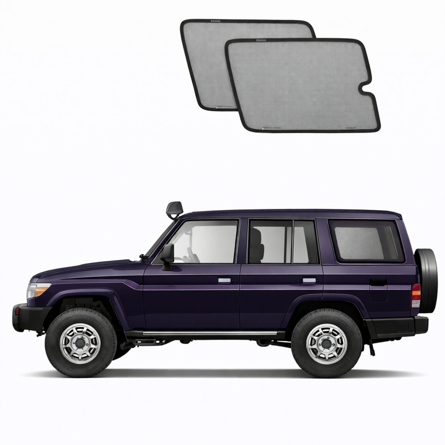 Toyota LandCruiser 70 Series SUV Port Window Shades (76 Series; 1984-Present)