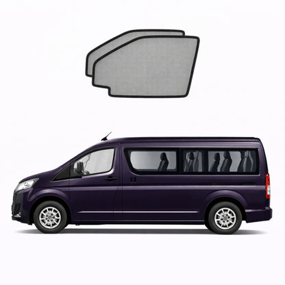 Toyota HiAce Commuter 6th Generation Front Door Car Window Shades (SLWB) (H300; 2019-Present)