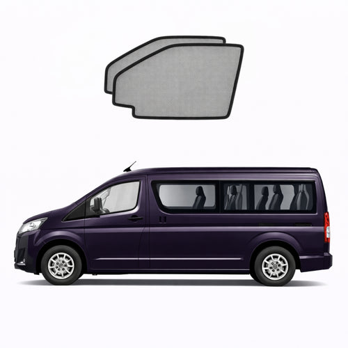Toyota HiAce Commuter 6th Generation Front Door Car Window Shades (SLWB) (H300; 2019-Present)