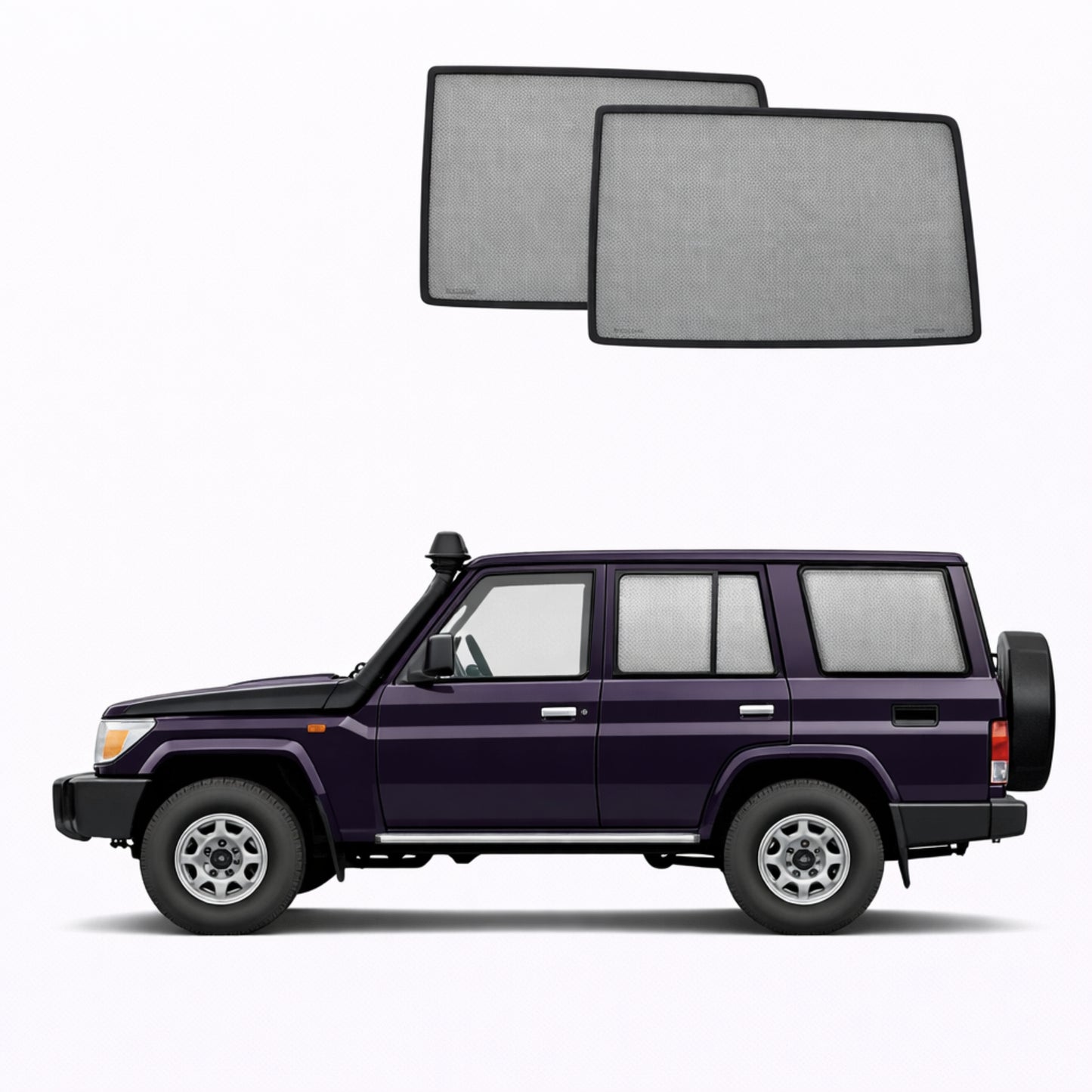 Toyota LandCruiser 70 Series Car Rear Window Shades (76/79 Series; 1984-Present)