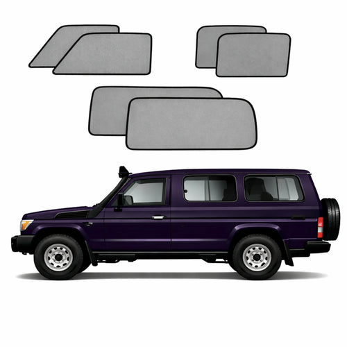 Toyota LandCruiser Troop Carrier Car Window Shades (78 Series; 1984-Present)
