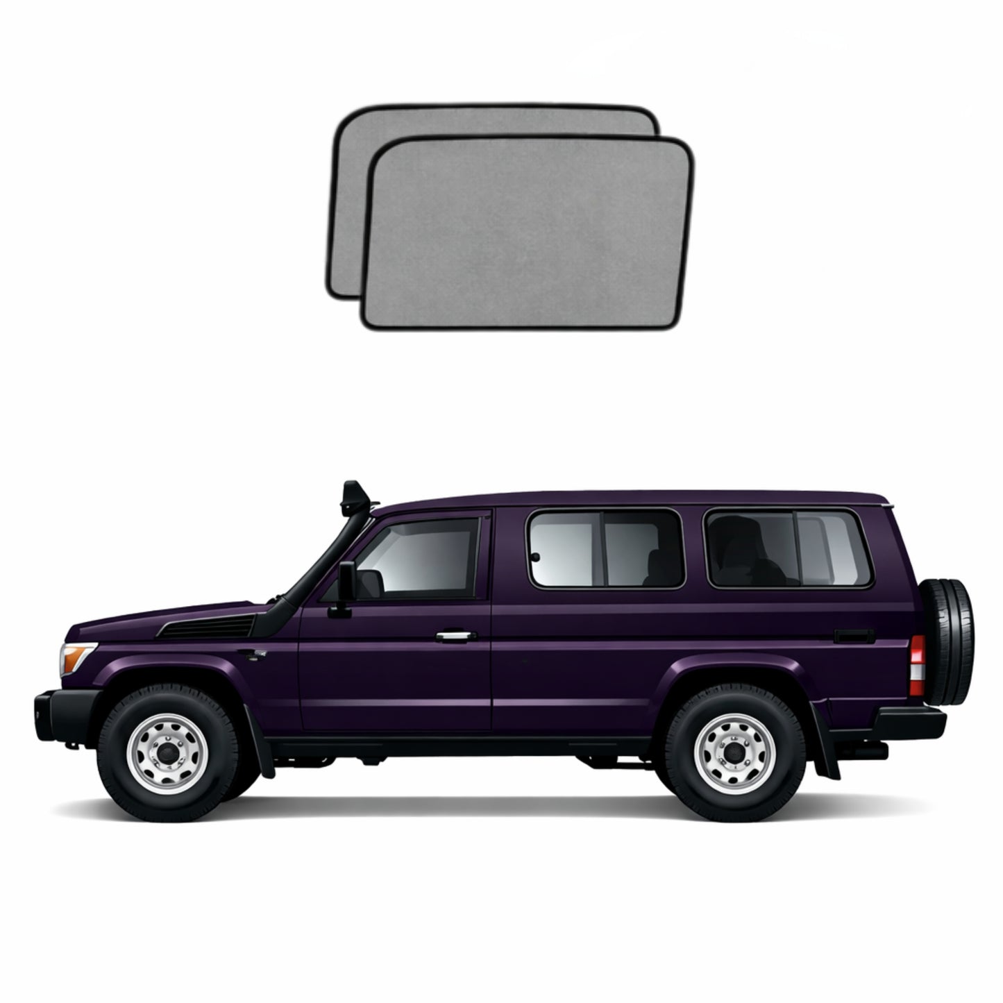 Toyota LandCruiser Troop Carrier Second Row Port Window Shades (78 Series; 1984-Present)