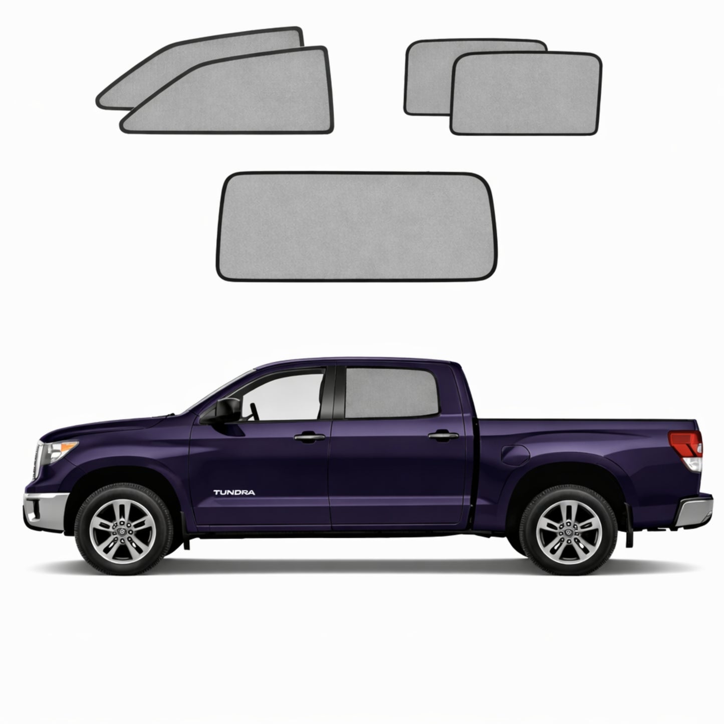 Toyota Tundra Double Cab 2nd Generation Car Window Shades (XK50; 2007-2021)