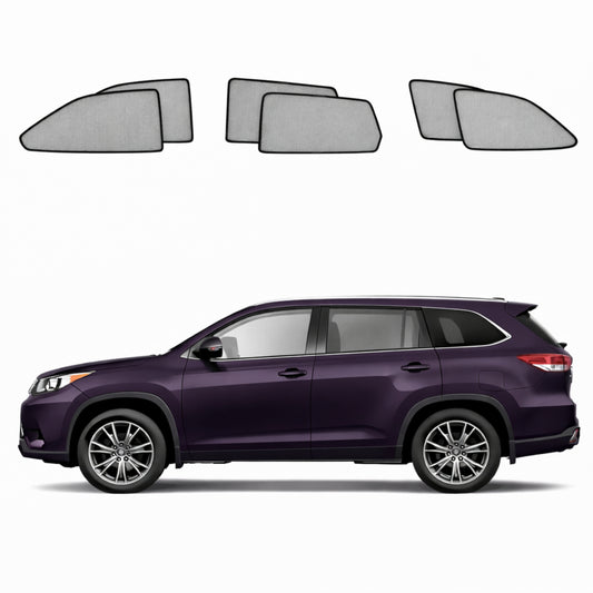 Toyota Kluger/Highlander 3rd Generation Car Window Shades (XU50; 2013-2020)