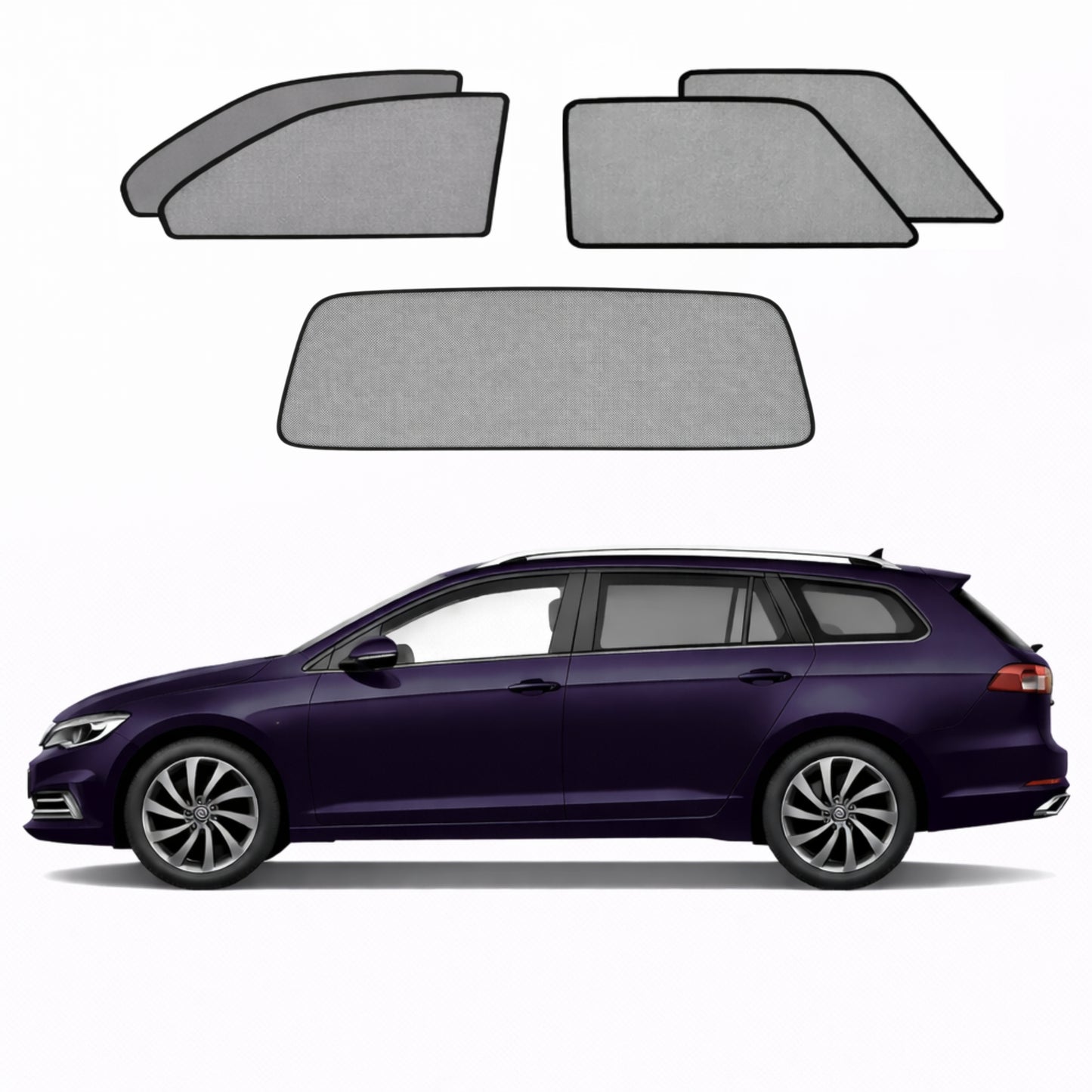 Volkswagen Golf Wagon 8th Generation Car Window Shades (MK8/MK8.5; 2020-Present)