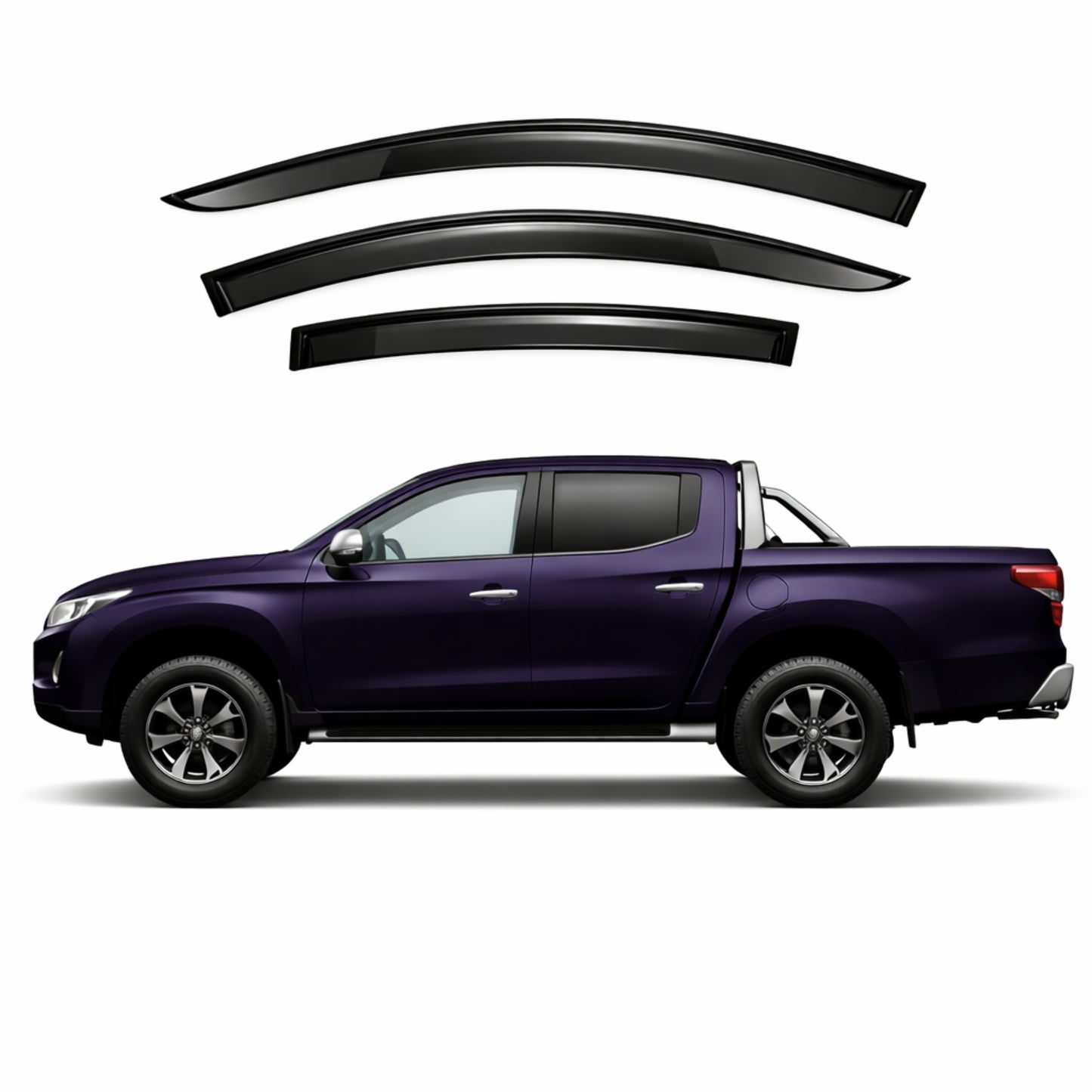 Mitsubishi Triton/L200/Strada 5th Generation | FIAT Fullback | RAM 1200 Car Weather Shields (2015-2024)