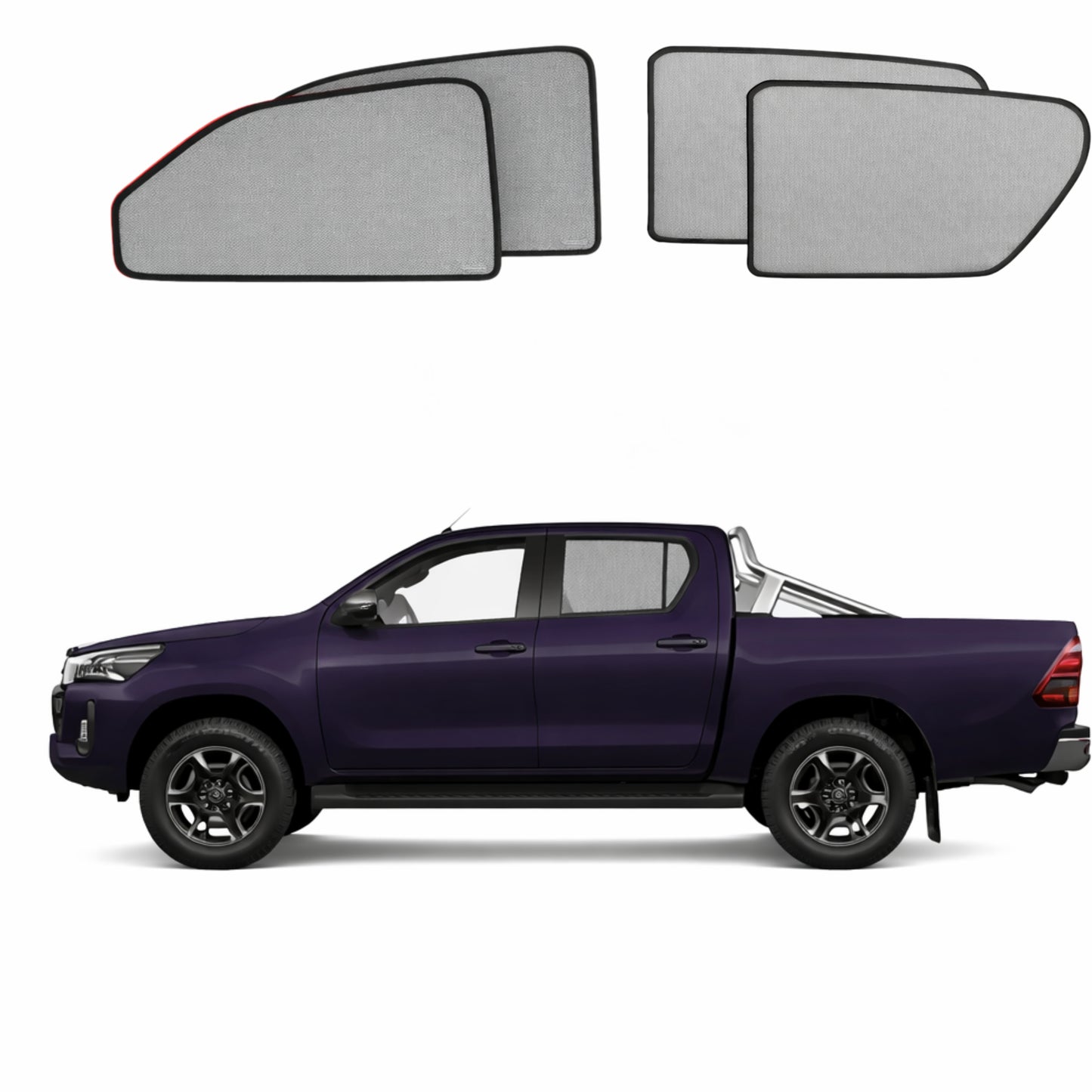 Toyota Hilux 8th Generation | TruckMasters OX Car Window Shades (AN120/AN130; 2015-2025)