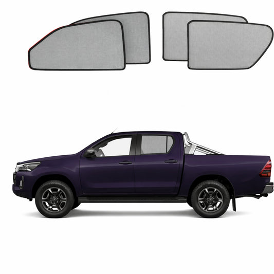 Toyota Hilux 8th Generation | TruckMasters OX Car Window Shades (AN120/AN130; 2015-2025)