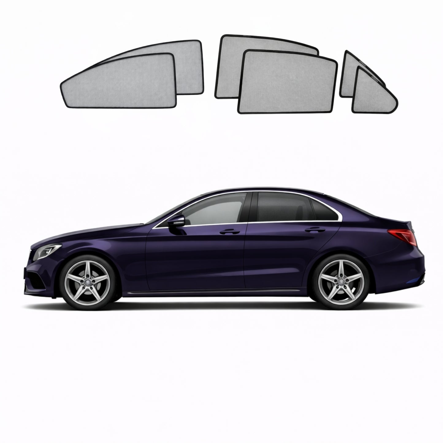 Mercedes-Benz C-Class Sedan 4th Generation Car Window Shades (W205; 2014-2021)