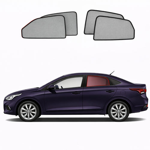 Hyundai Accent/Solaris/Verna Sedan 5th Generation Car Window Shades (HC/YC; 2017-2022)