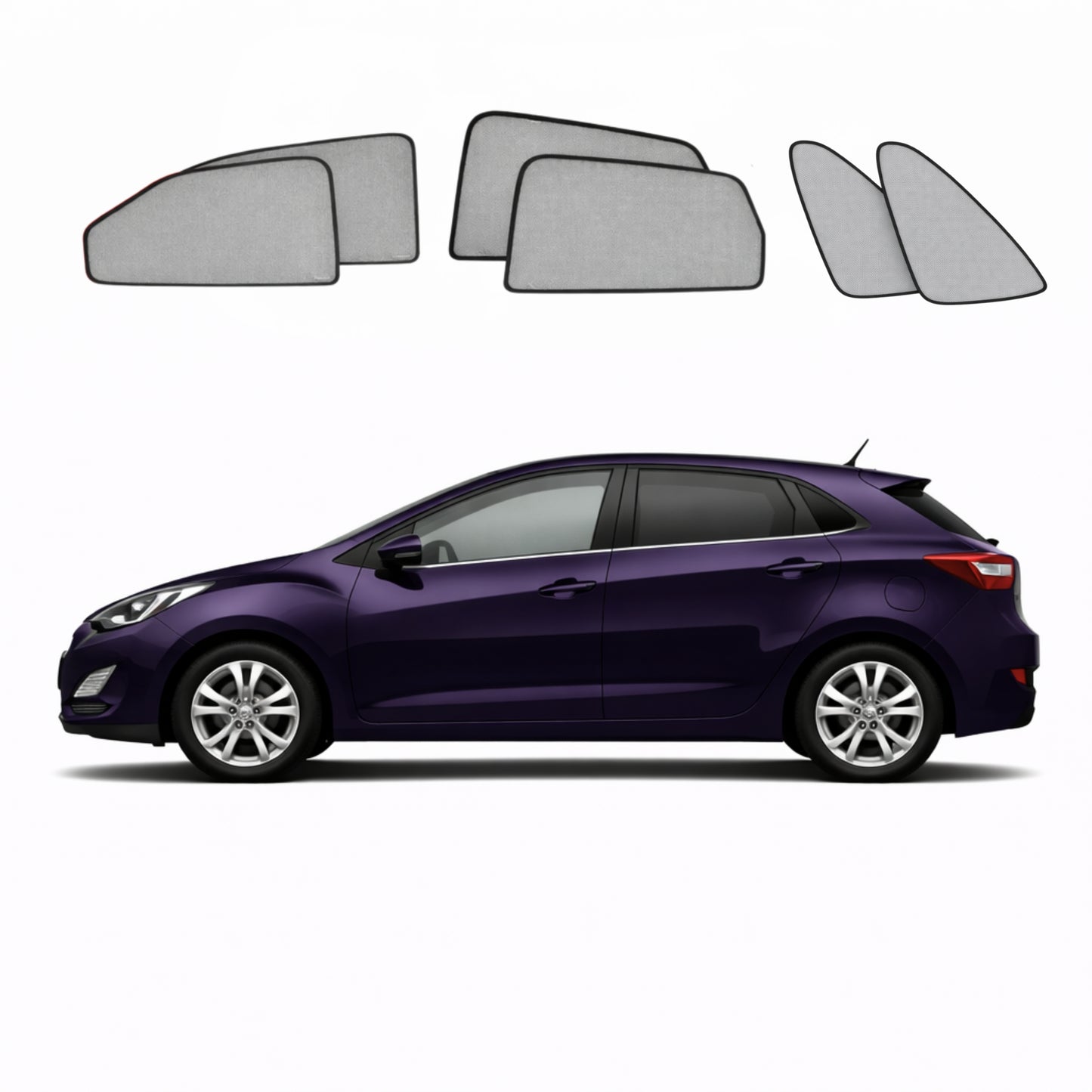 Hyundai i30 Hatchback 2nd Generation Car Window Shades (GD; 2012-2017)
