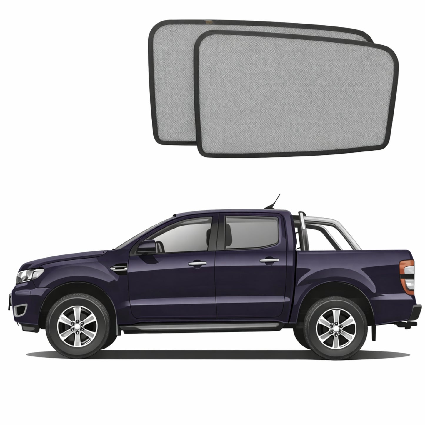 Ford Ranger 3rd Generation Car Rear Window Shades (T6/PX; 2011-2022)