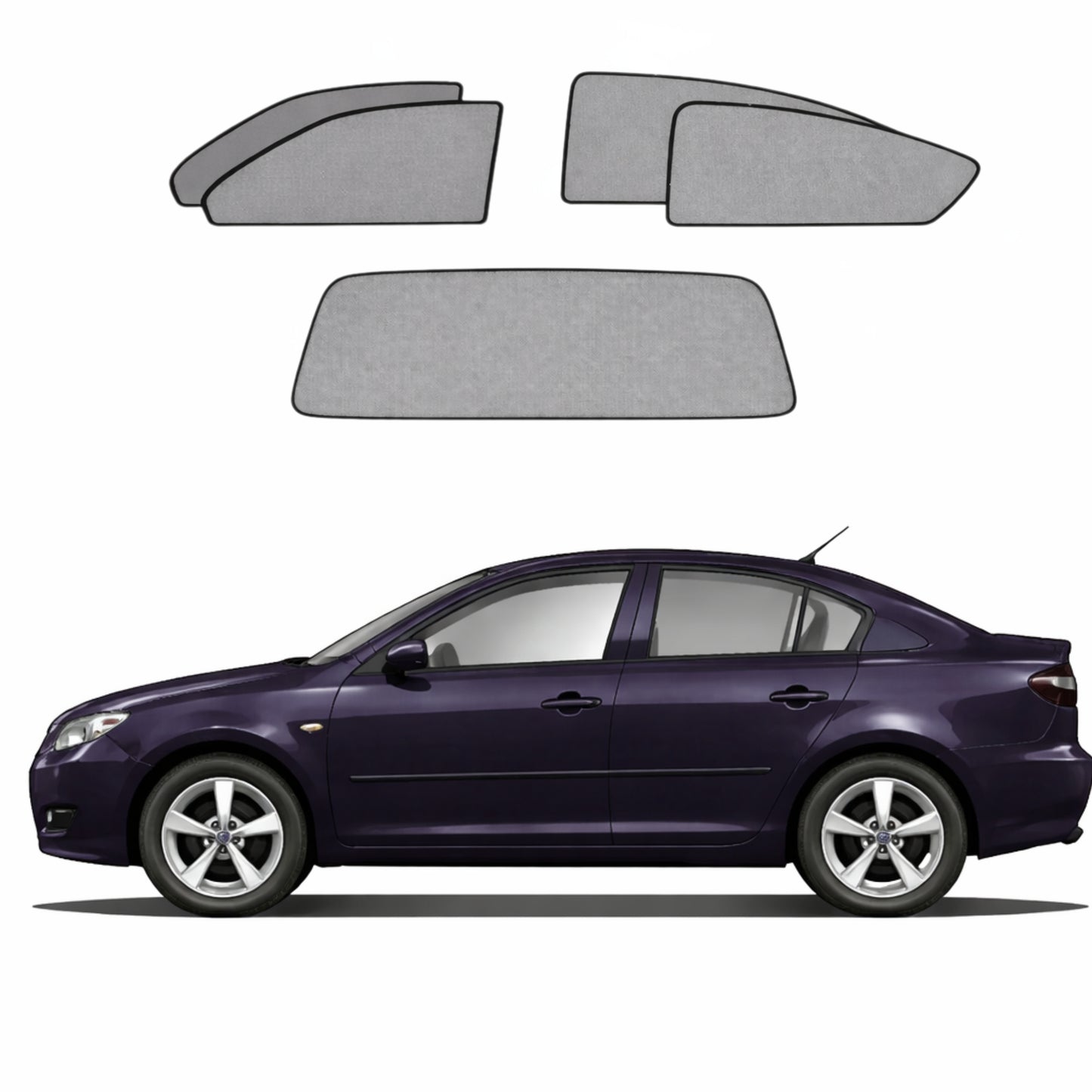 Mazda 3 Sedan 1st Generation Car Window Shades (BK; 2003-2009)