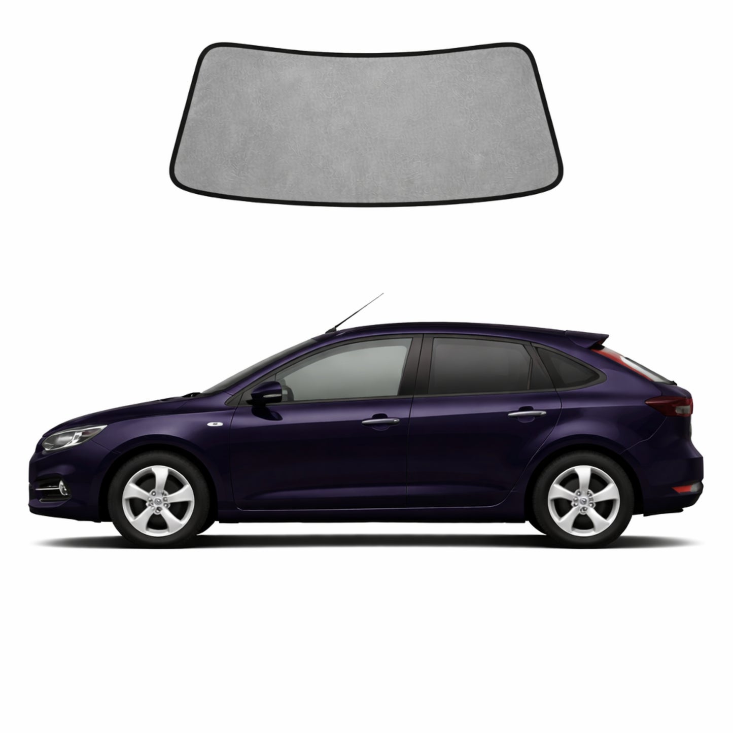 Ford Focus Hatchback/Sedan 2nd Generation Front Windscreen Sun Shade (C307; 2004-2010)