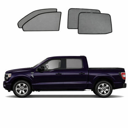 Ford F-Series 14th Generation Crew Cab Pickup Car Window Shades (P702; 2021-Present)