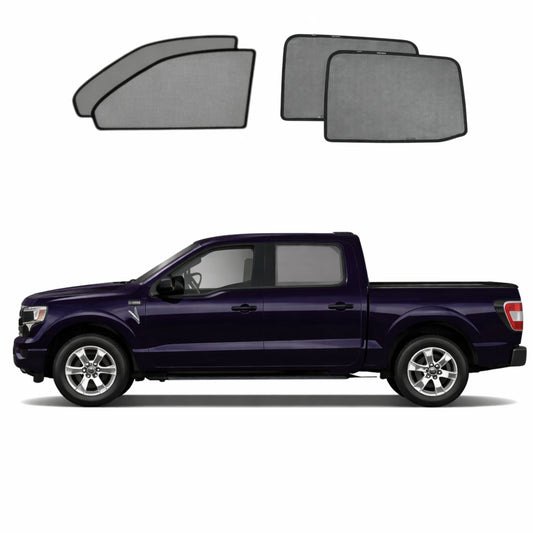 Ford F-Series 14th Generation Crew Cab Pickup Car Window Shades (P702; 2021-Present)