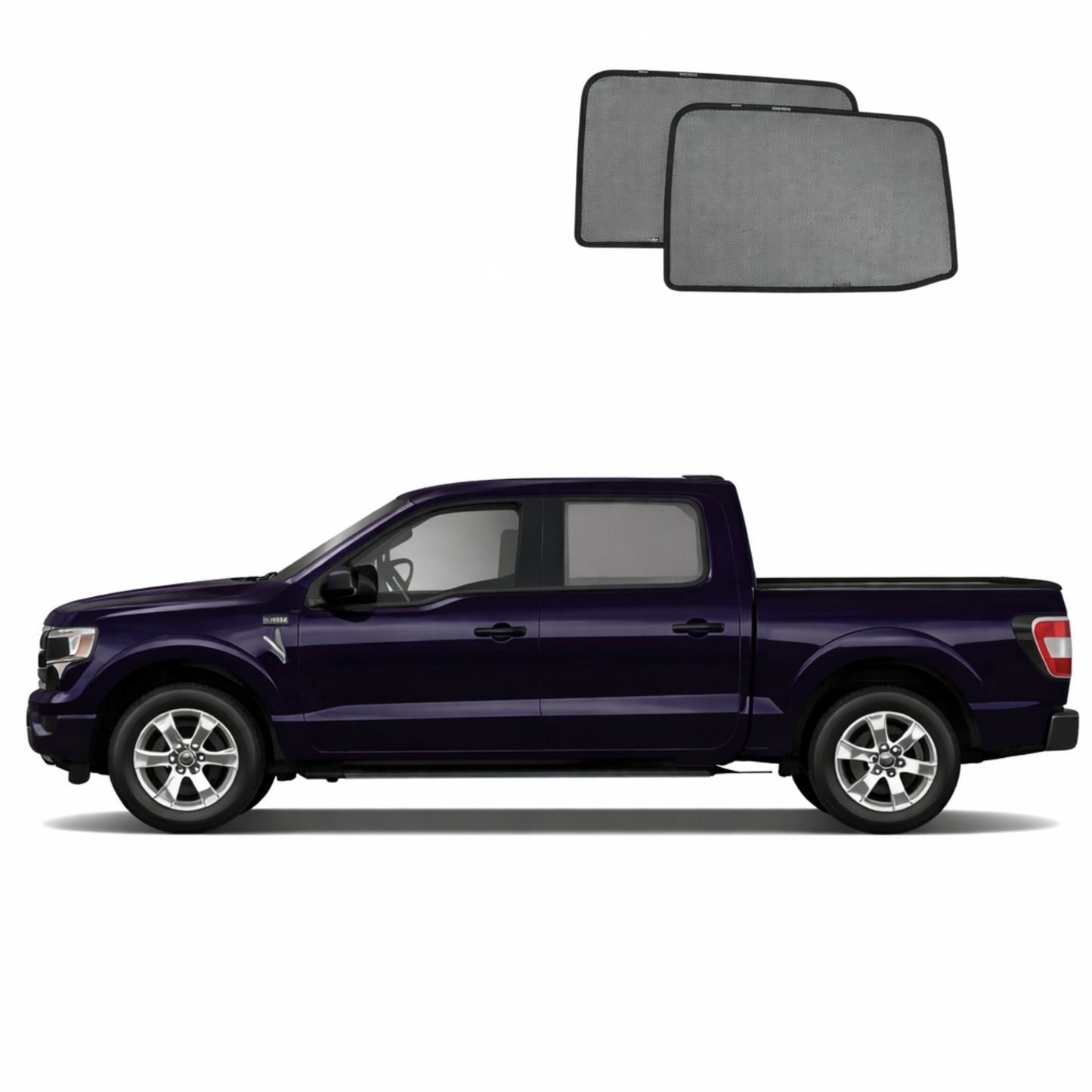 Ford F-Series 14th Generation Crew Cab Pickup Car Rear Window Shades (P702; 2021-Present)*