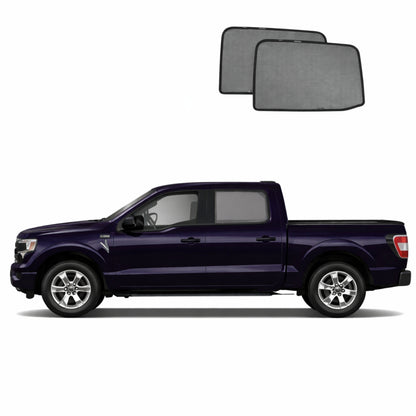 Ford F-Series 14th Generation Crew Cab Pickup Car Rear Window Shades (P702; 2021-Present)*