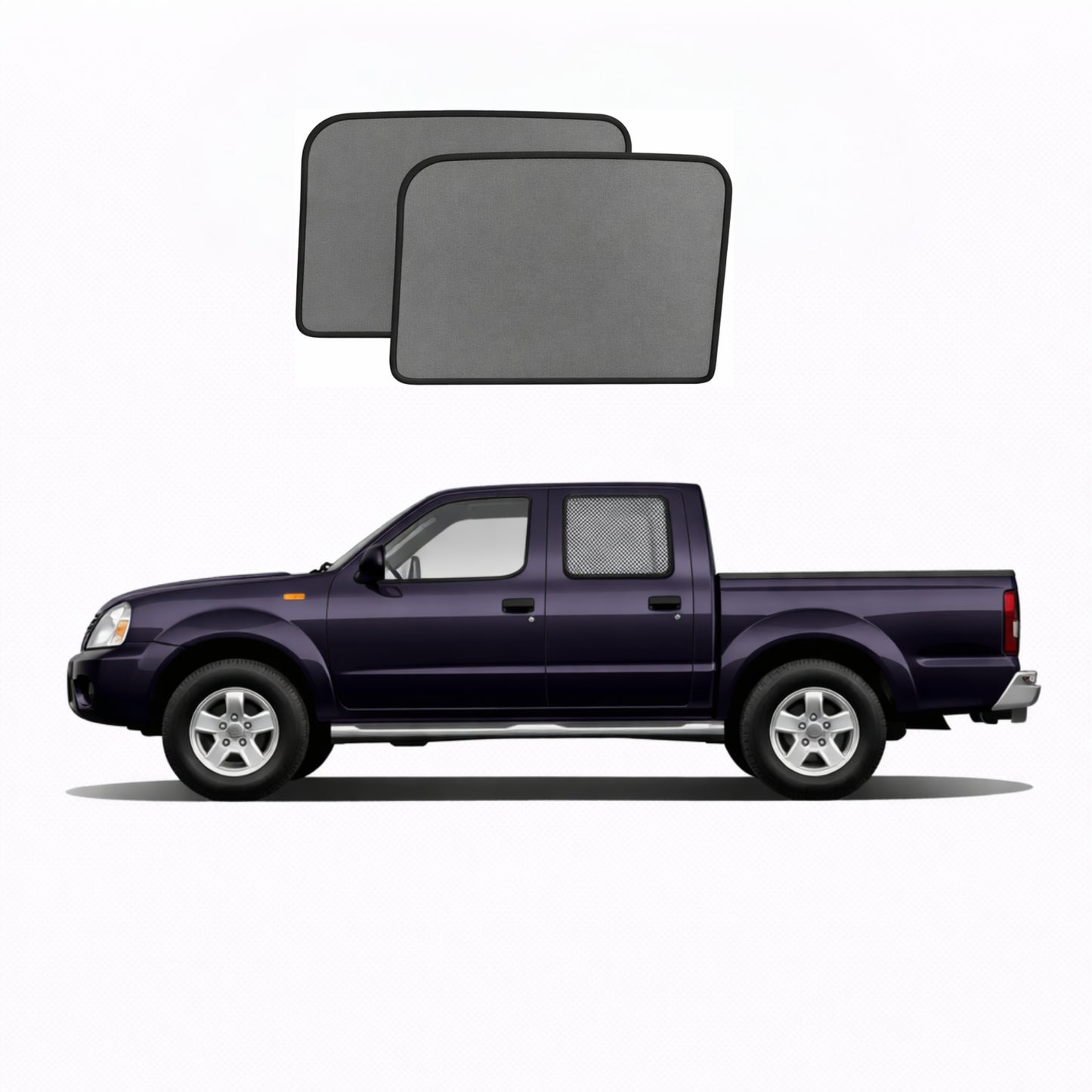 Nissan Navara/Frontier Crew Cab 1st Generation Car Rear Window Shades (D22; 1997-2015)