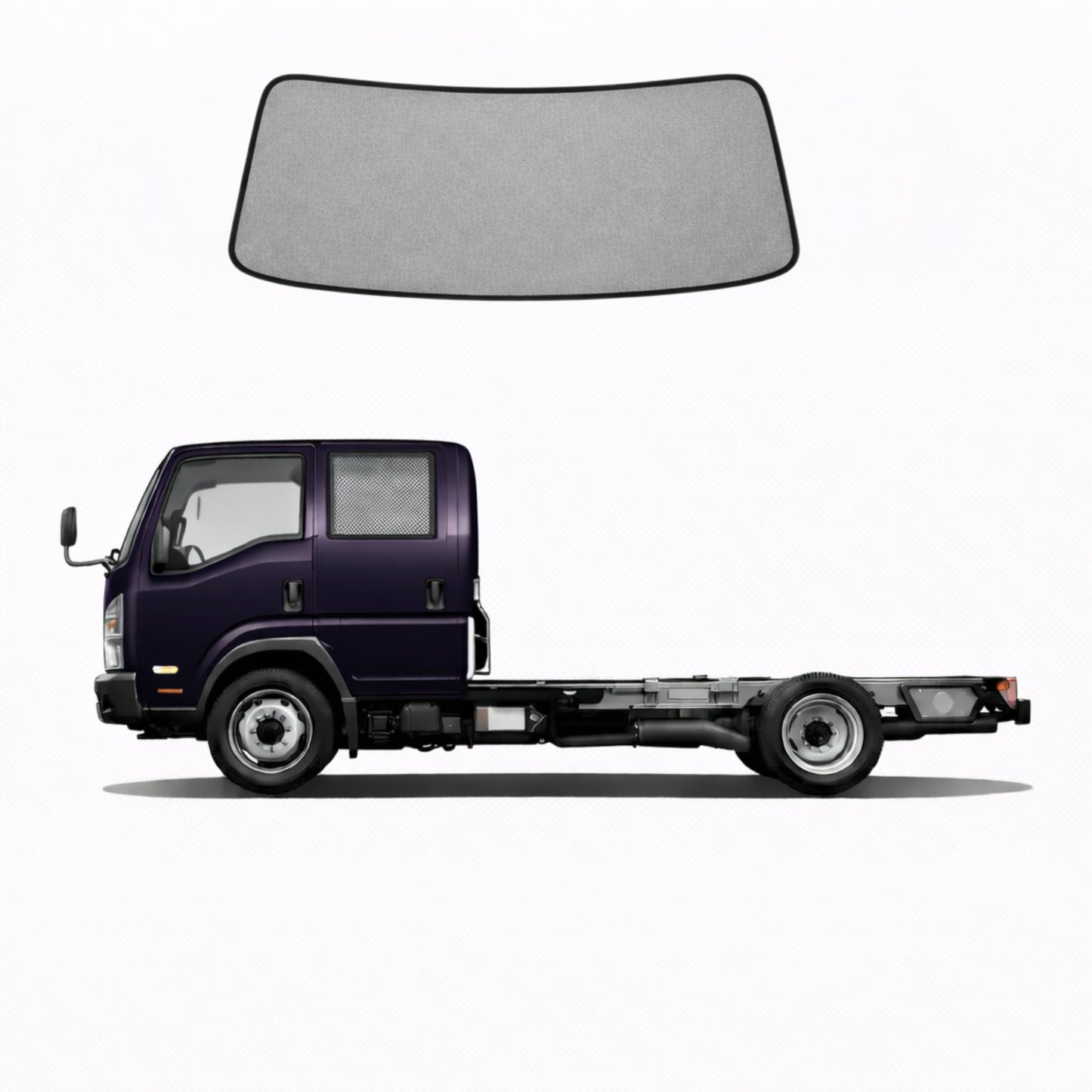 Isuzu N-Series/Q-Series | Nissan Atlas/Elf 6th Generation Front Windscreen Sun Shade (Single Cab/Dual Cab/Wide Cab) (2006-2024)