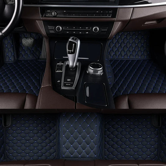 Black & Blue Stitching Custom Car Floor Mats