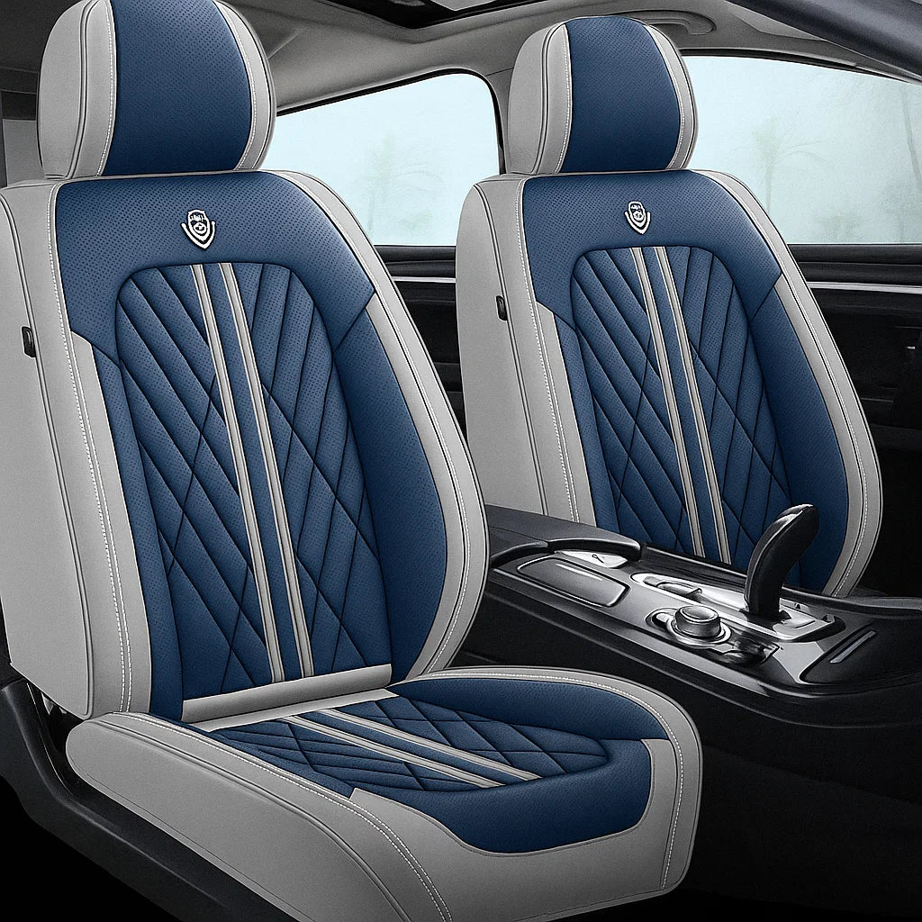 Blue & Gray Car Seat Covers